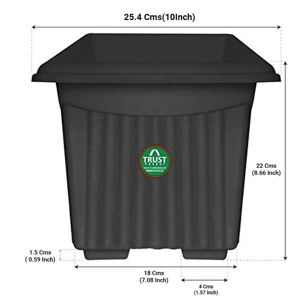 94_UVTreatedSquarePlasticPlanter_10inches_-BlackColor.jpg