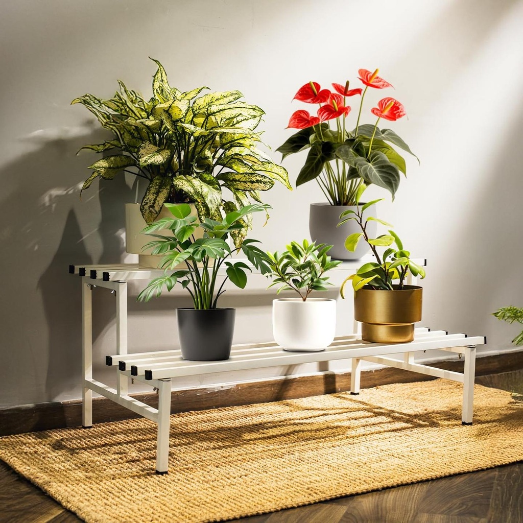[T3983] Elite Planter Stand 2 tier (White)