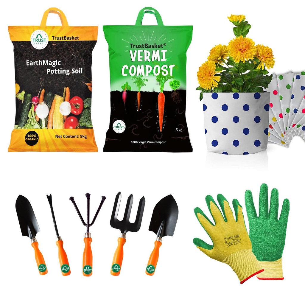 [T3776] TrustBasket All-in-one Garden Starter Kit