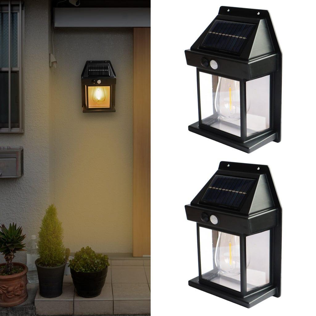 [T3687] TrustBasket Solar Light Outdoor for wall, Wireless Garden Lights Outdoor Waterproof (Set of 2)