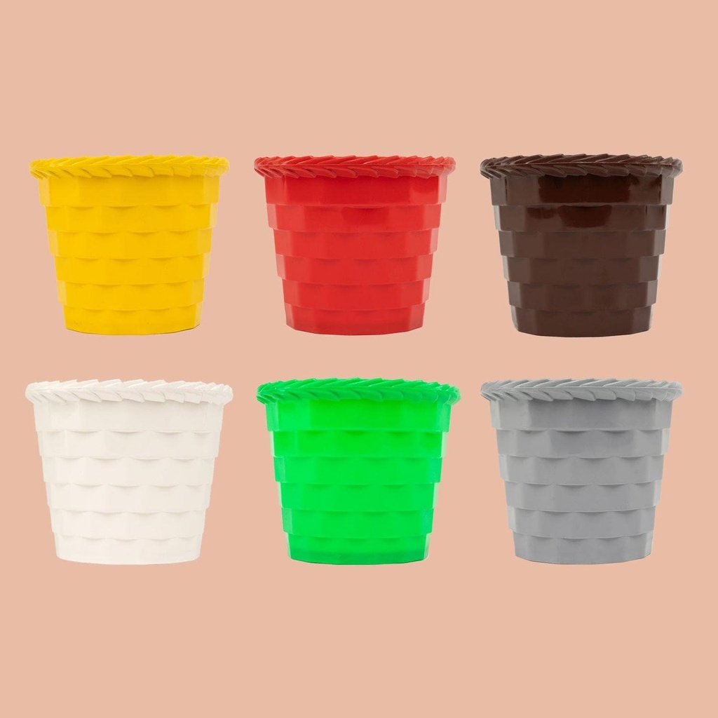 [T3465] TrustBasket Brick pot 5 inch (Set of 6)