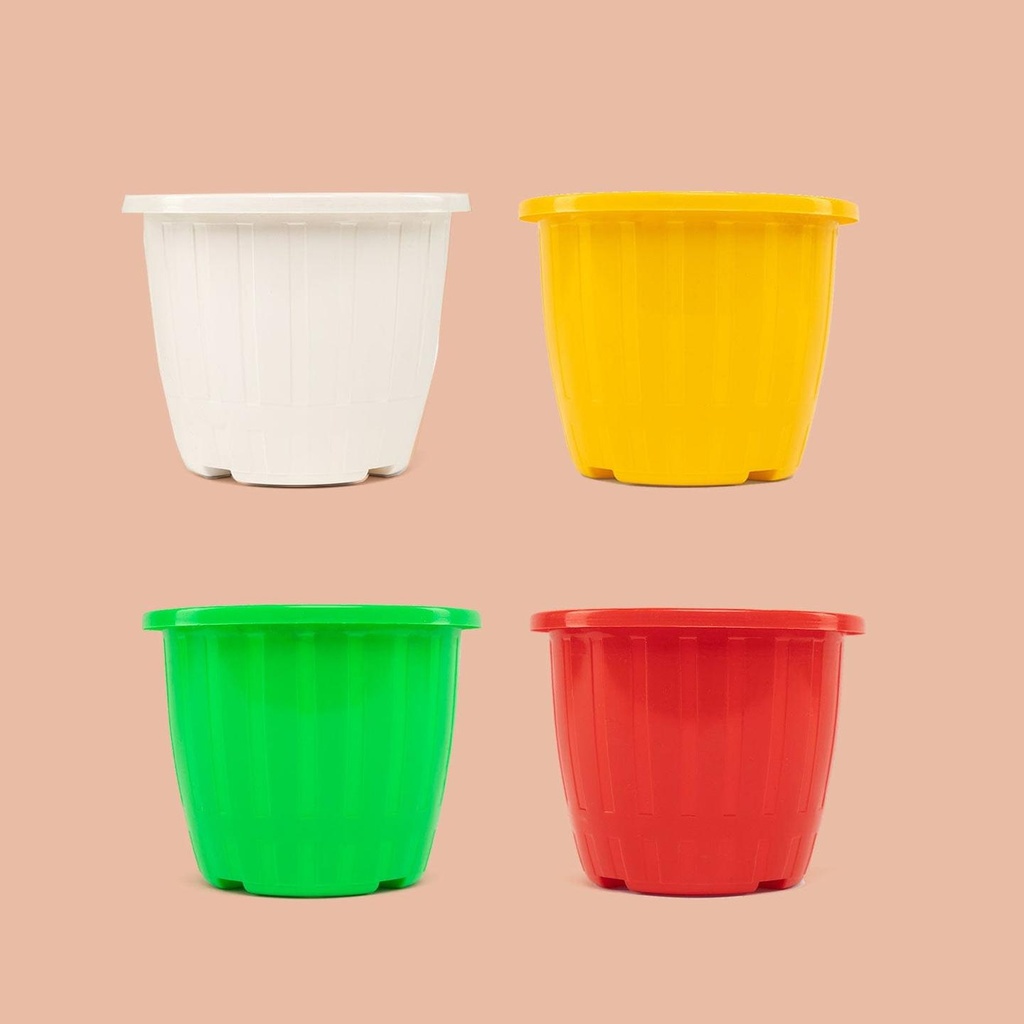 [T3458] TrustBasket Lines pot 5 inch (Pack of 4)