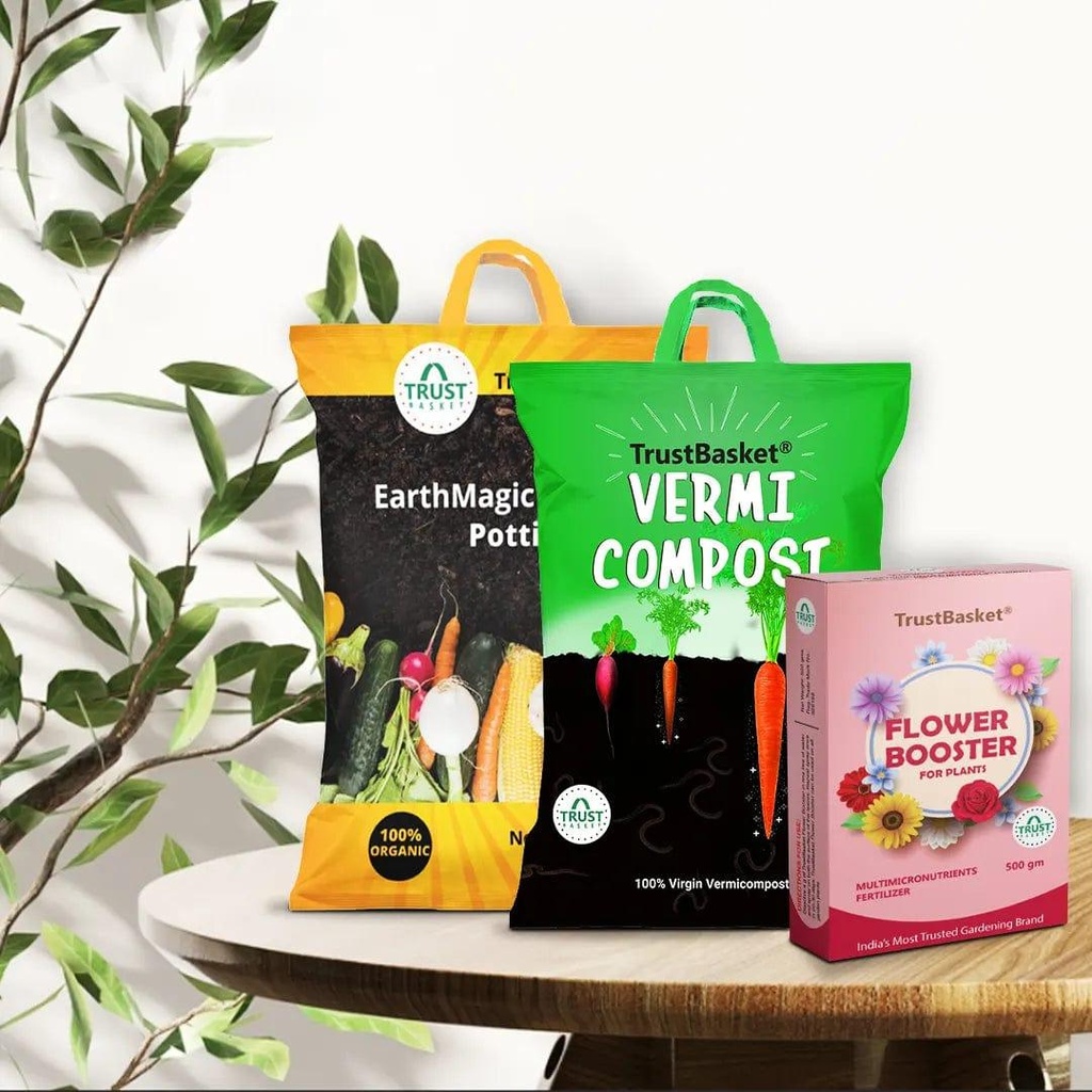 [T3375] TrustBasket Bloom & Care Flower Kit