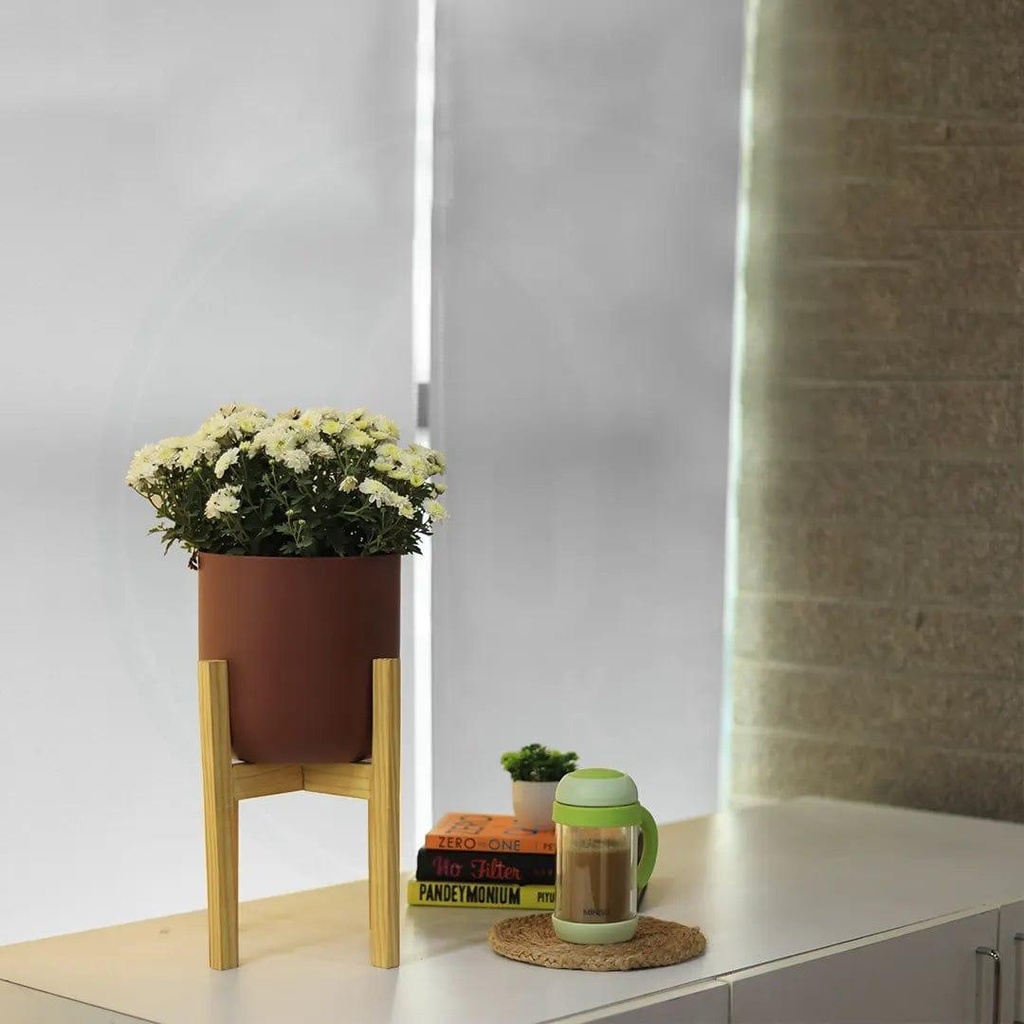 [T3367] Sparkle Mid Century Stand with Pot