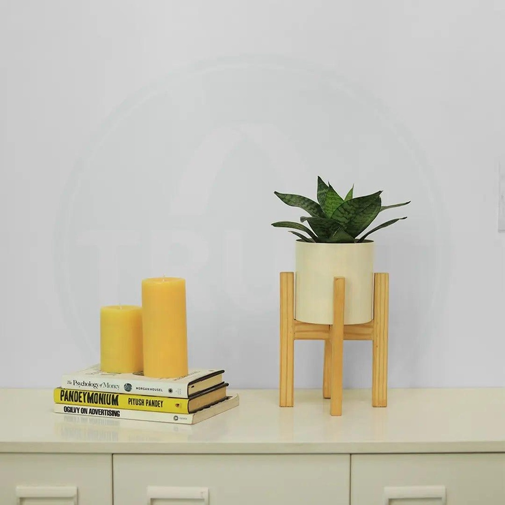 [T3364] Glare Mid Century Stand with Pot