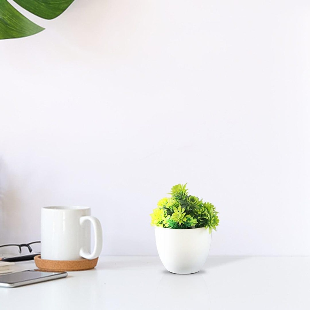 [T3340] Artificial Potted Mini Shrub Green