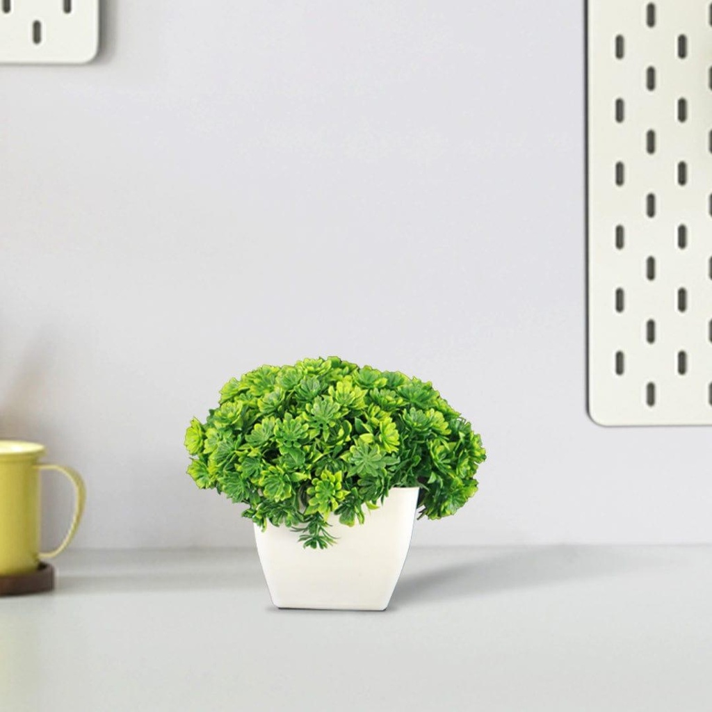 [T3331] Artificial Potted Mushroom Green Shrub