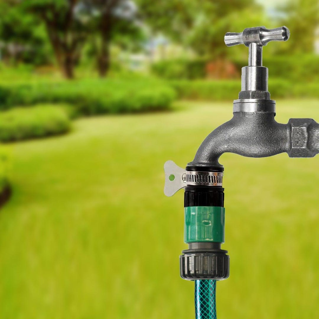 [T3250] 3/4 inch Plastic Garden Water Hose Quick Connector with Aqua Water Adapter