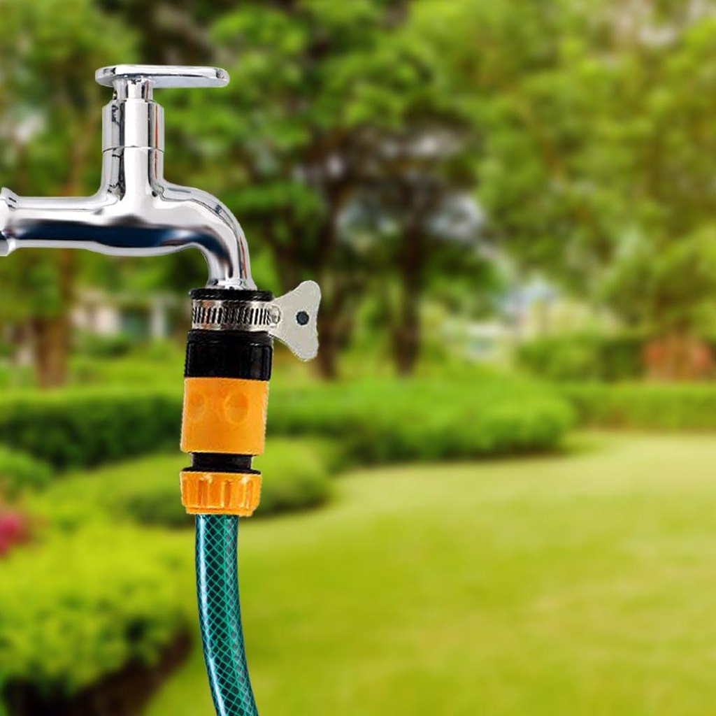 [T3249] 1/2 inch Plastic Garden Water Hose Quick Connector with Aqua Water Adapter