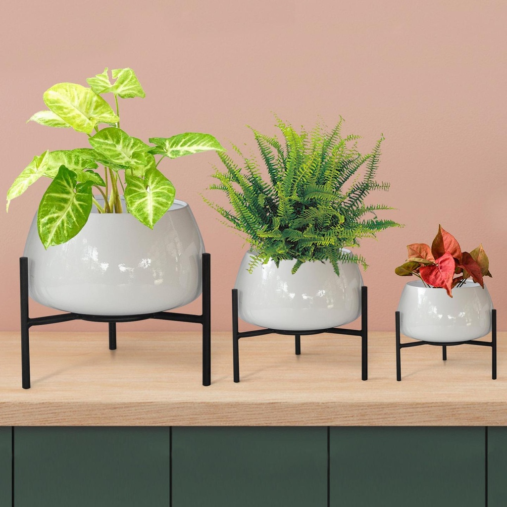 [T2842] Indus Planter (Set of 3) (White)