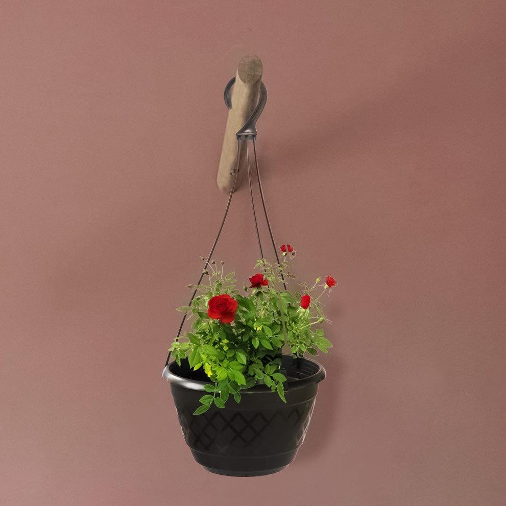[T2998] Fern Hanging Basket (Set of 3) (Black)