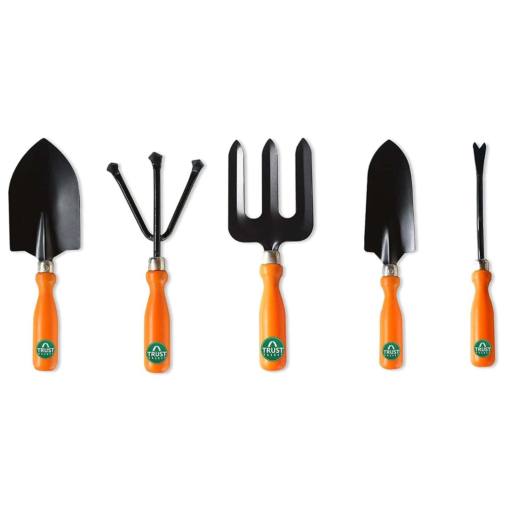 [GATL0014] TrustBasket Set of 5 Heavy Duty All Purpose Garden Tool Kit