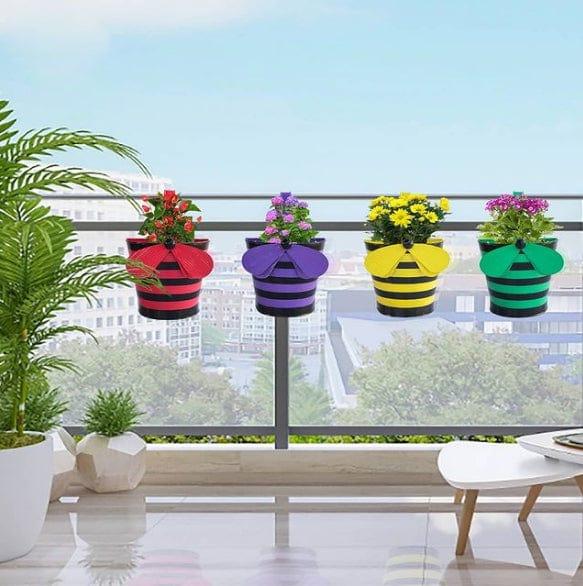 [T2852] Bumble Bee Planters Set - 4