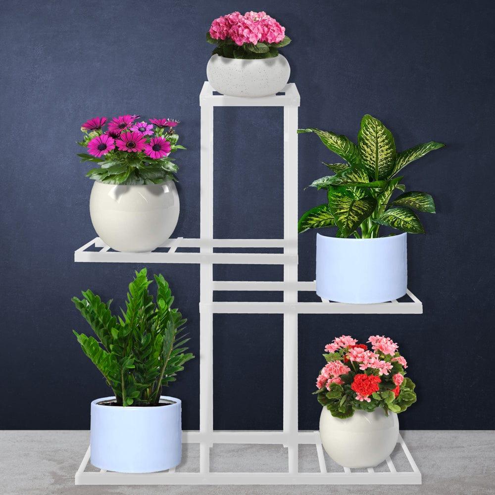 [T2831] Tulip Stand-Flower pot stand, Planter stand indoor/outdoor use, multipurpose stand (White)