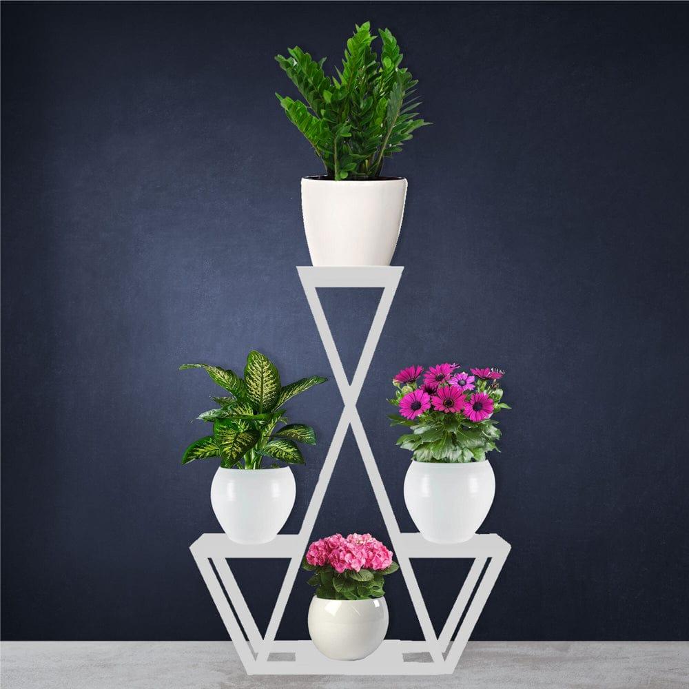 [T2822] TrustBasket Elegant Planter Stand for Flower Pots (White)