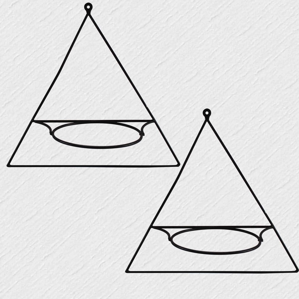 [T2269] Wall Mount Triangle Flower Pot Stand - Set of 2