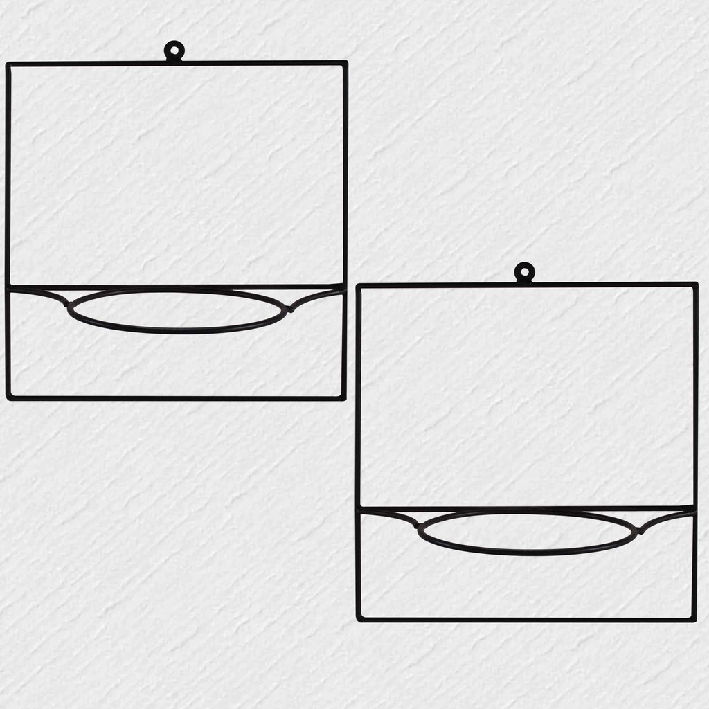 Wall Mount Square Flower Pot Stand - Set of 2