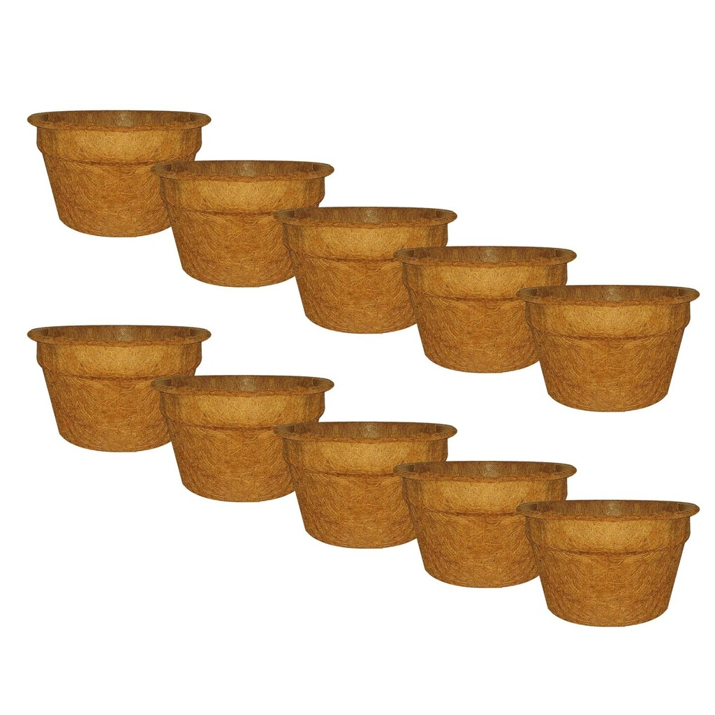 [T2166] TrustBasket Coco Coir Pot for Garden Plants - Set of 10