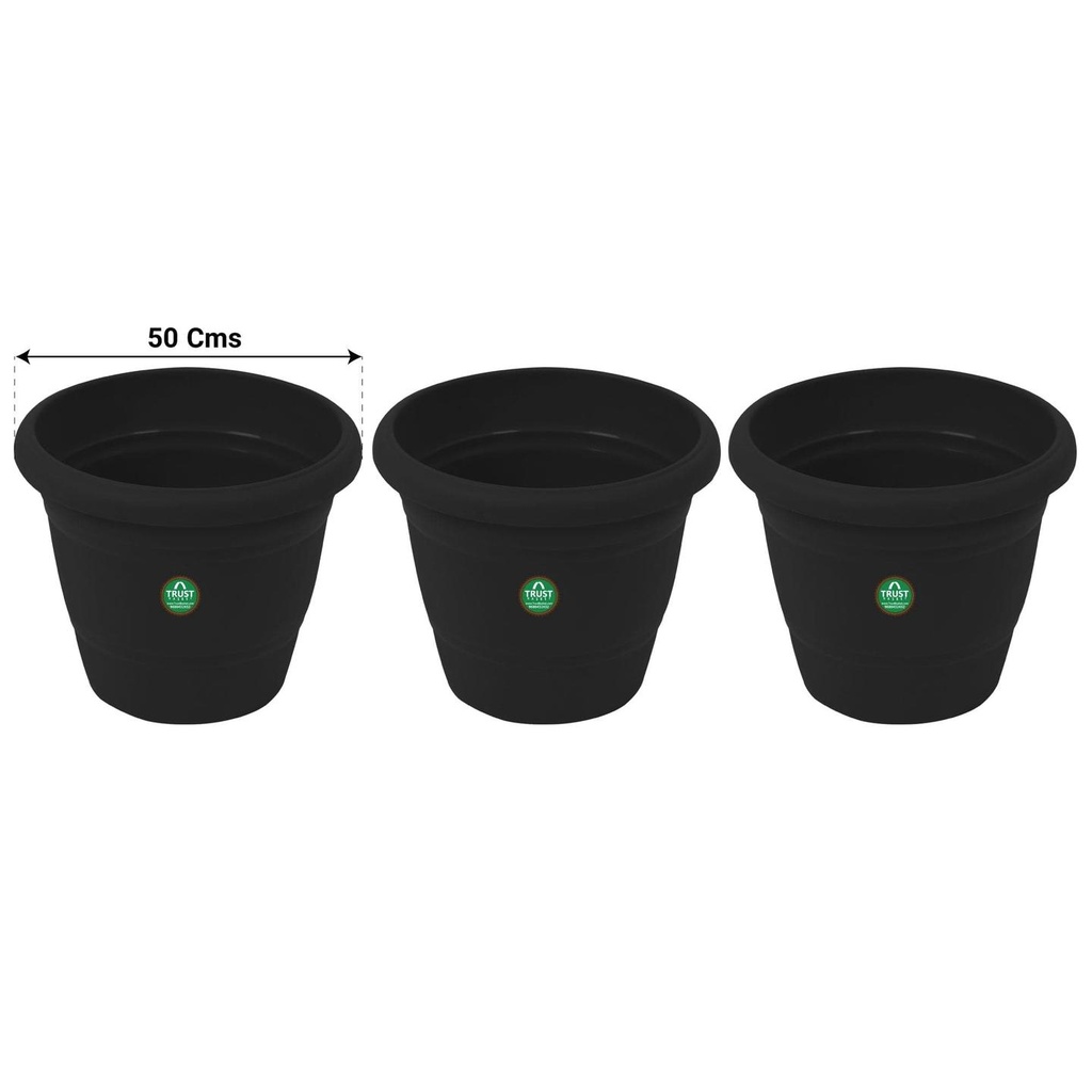 UV Treated Plastic Round Pots - 20 Inches