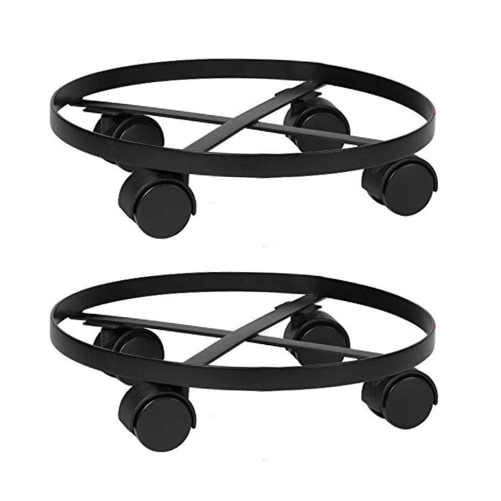 [T2335] TrustBasket Wrought Iron Wheels Pot Stand (Set of 2)