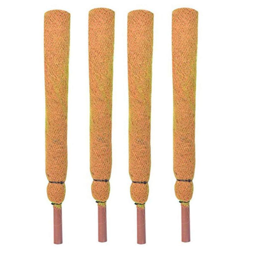 [T1201] 3 Feet Coir Moss Stick/Coco Pole for Climbing Indoor Plants (Set of 4)