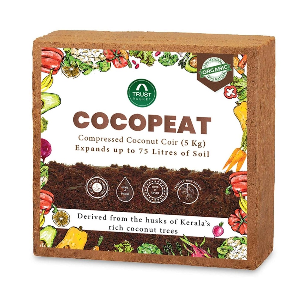 [FERT0012] COCOPEAT BLOCK - EXPANDS TO 75 LITRES of COCO PEAT POWDER