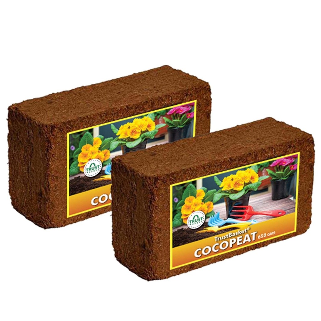 [TBSSS535] Coco Peat Block (Set Of Two 650grm Blocks)-Expands To 16 Liters Of Coco Peat Powder