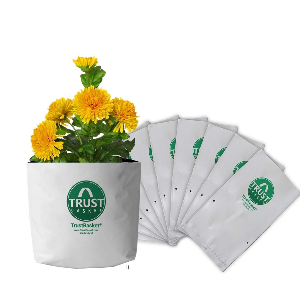 [GM0031] TrustBasket Large Poly Growbags UV Stabilized-10 Qty [24cms(L)X24cms(W)X40cms(H)]