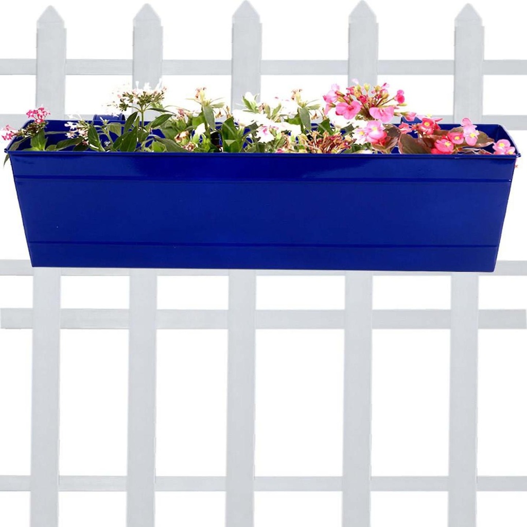 [MT2025] Rectangular Railing Planter -Blue (23 Inch)