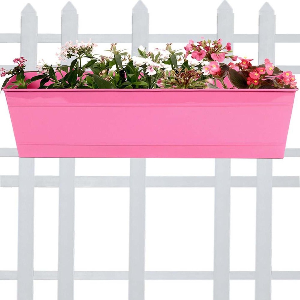 [MT2021] Rectangular Railing Planter -Magenta (23 Inch)