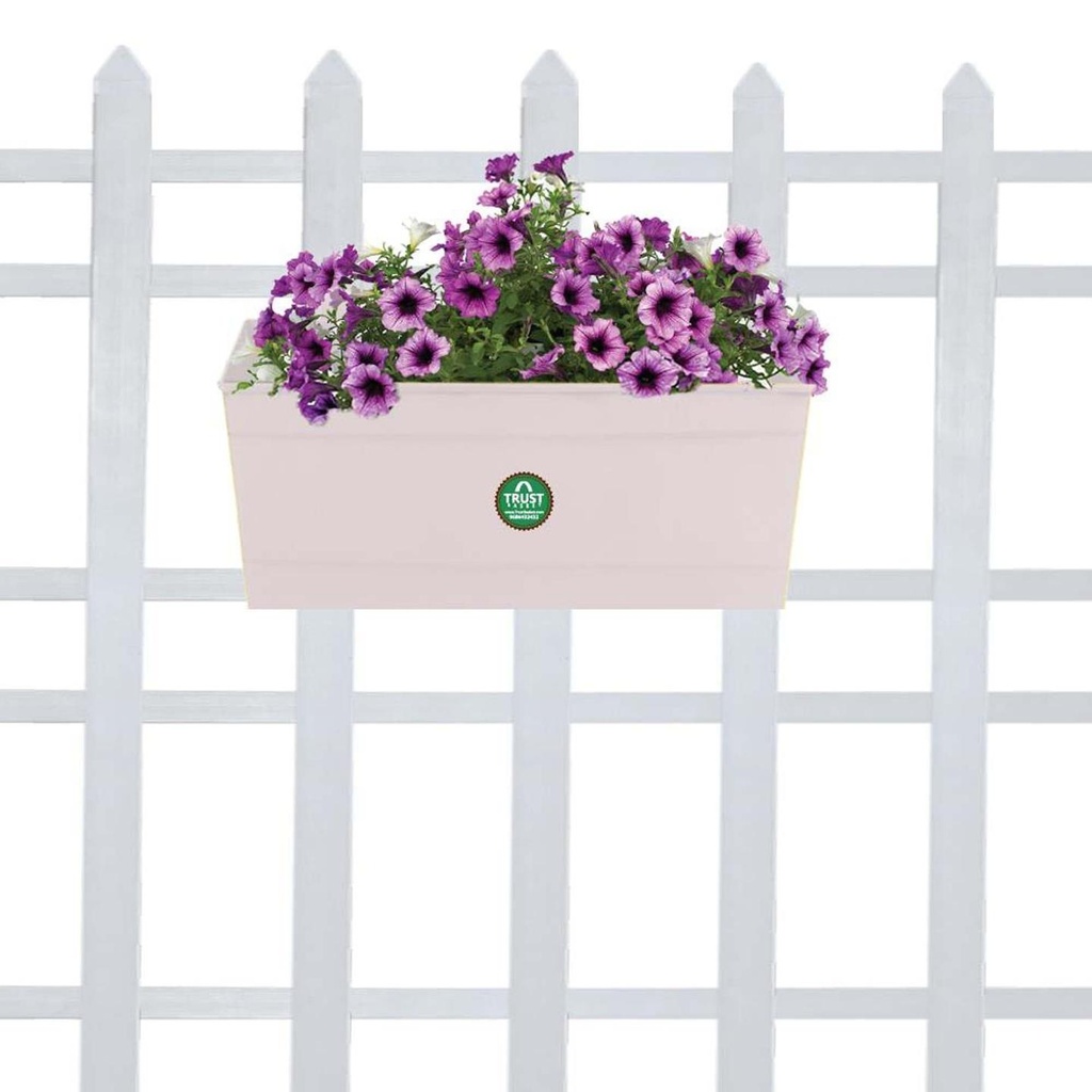Rectangular Railing Planter -Ivory(12 Inch)