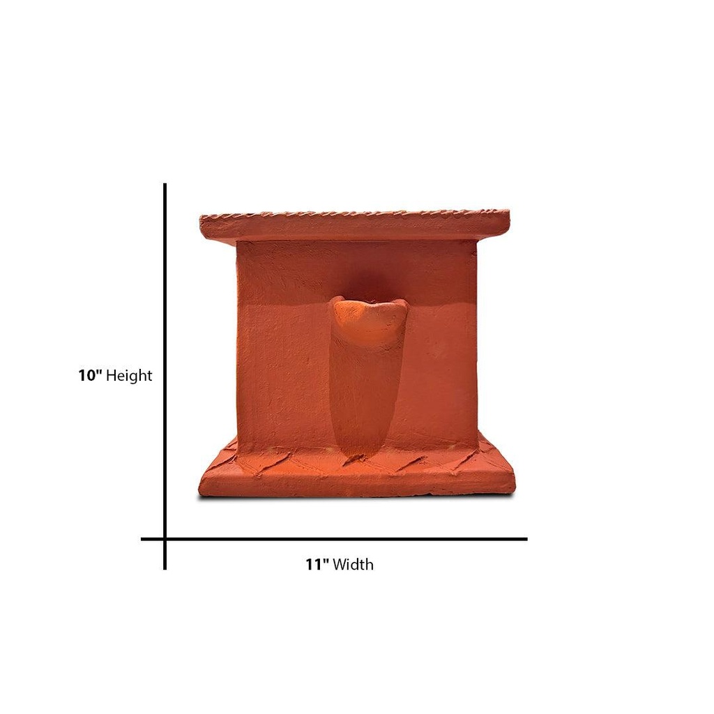 Thulasi Vrindavan |Tulasi pot|Tulsi Vrindavan Hand Made With Terracotta (Wide Mouth)