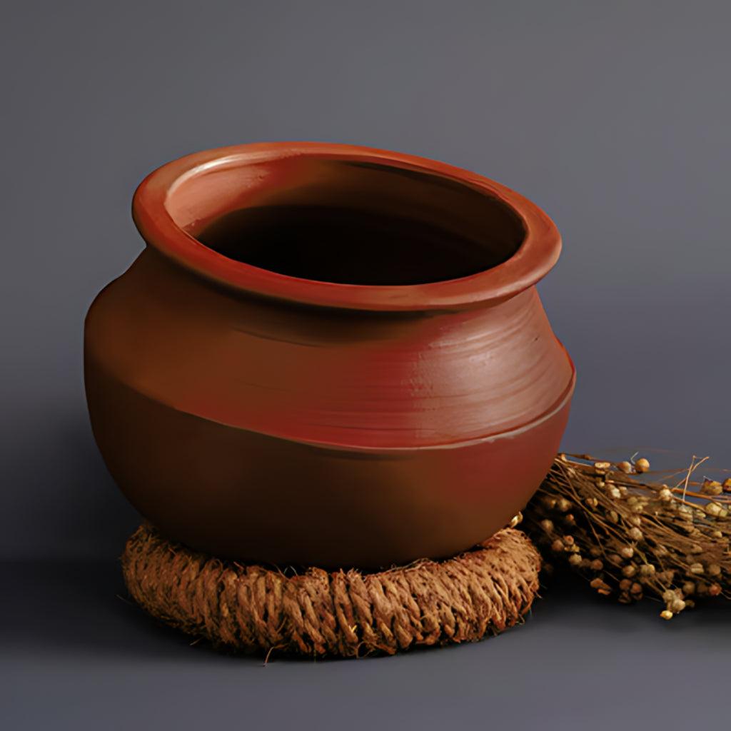 Curry Pot Round/ Gravy Clay Pot (1L)