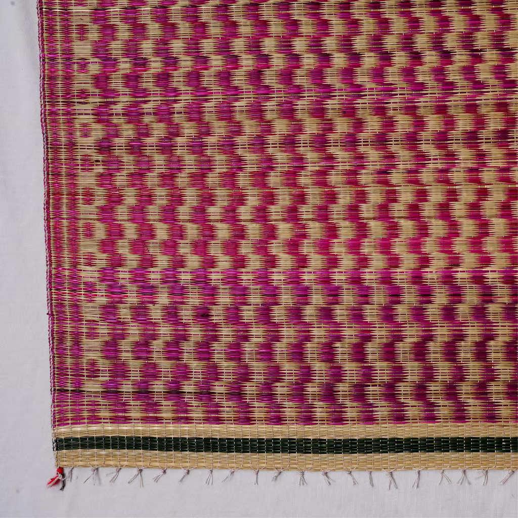 Prayer Mat / Korai Kusha grass Mat (Dark Pink)